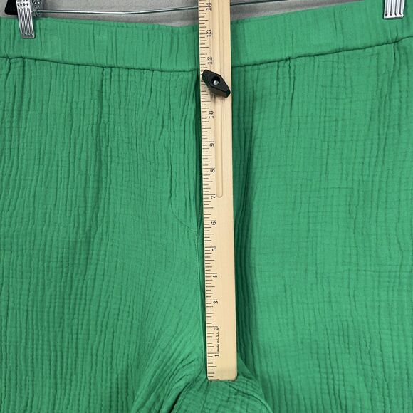 J Jill Shorts Womens XL Kelly Green Crinkle Gauze Coastal Casual Resort Vacation - Picture 13 of 14